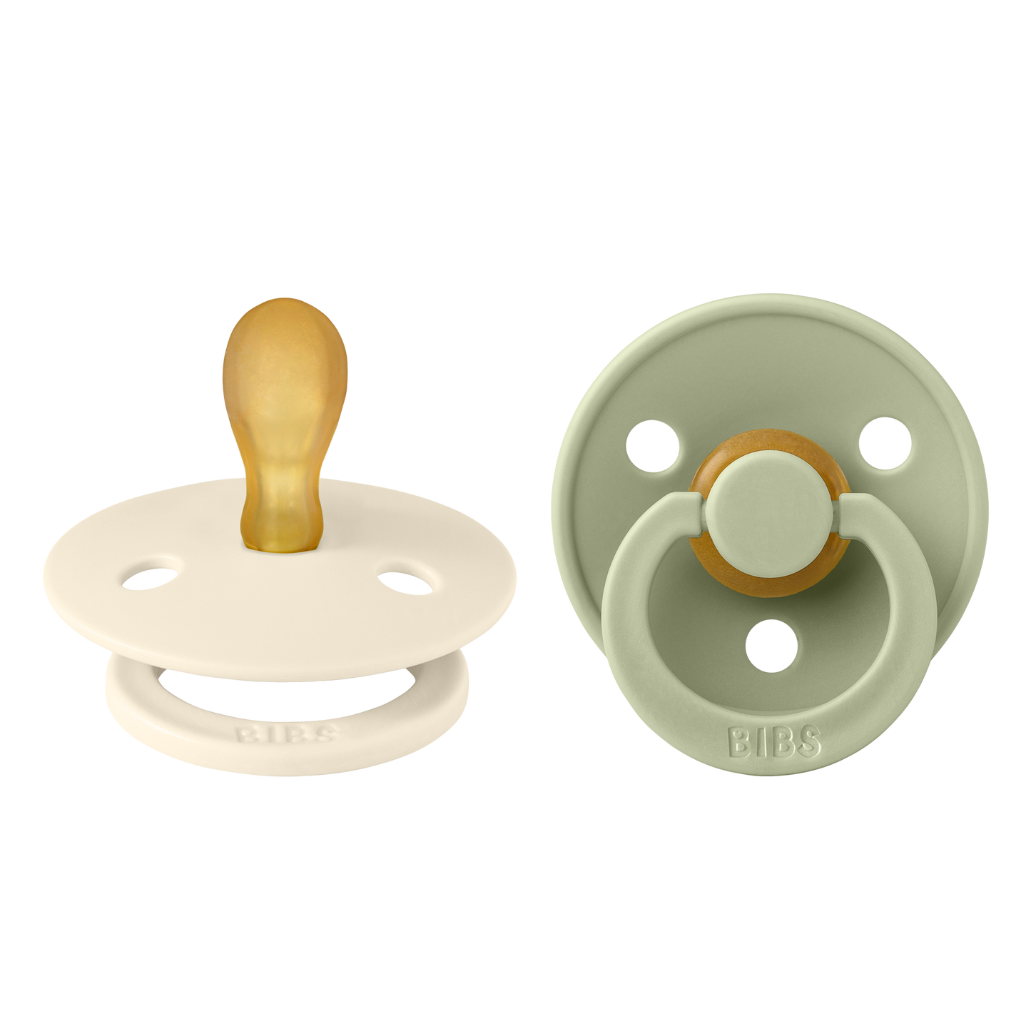 BIBS - 2-pack symmetr Ivory/Sage - 1