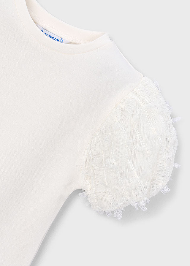 Mayoral - T-shirt met kantmouwen