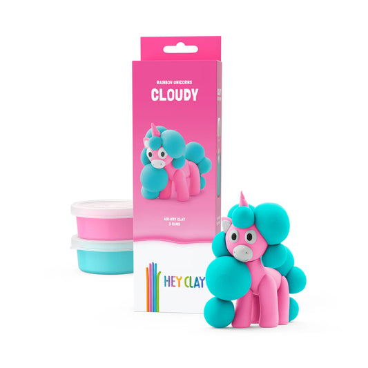 Hey Clay - Rainbow Unicorn  Cloudy