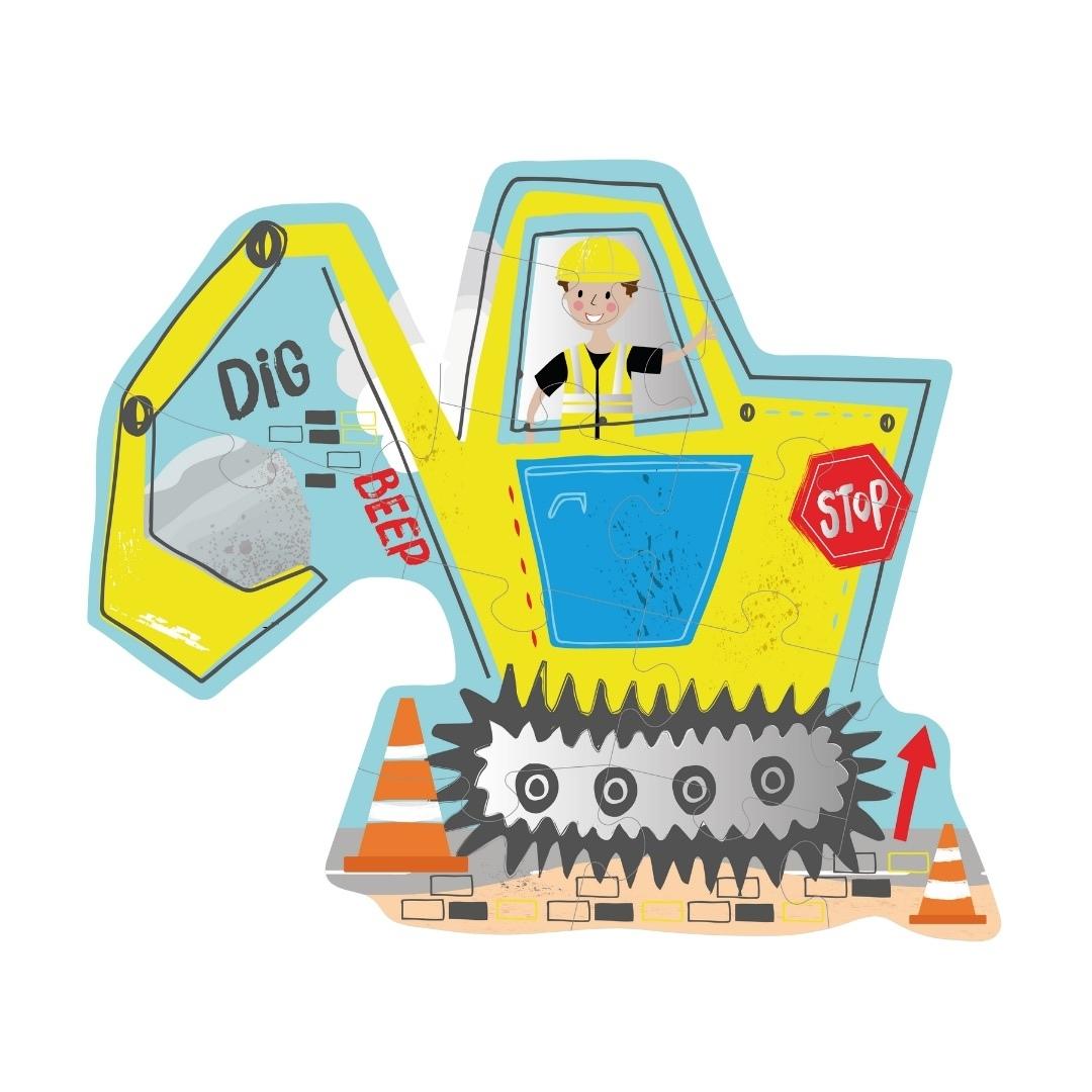 Floss & Rock - Digger 12 stuks jigsaw puzzle