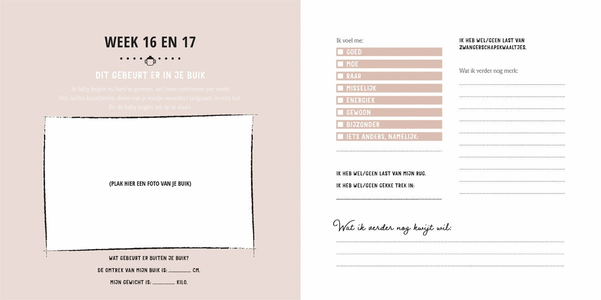 Mijn negen maanden babyboek - Maak een unieke herinnering