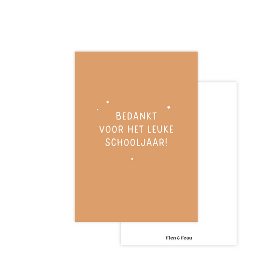Fien & Feau - Bedankt voor het leuke schooljaar kaart