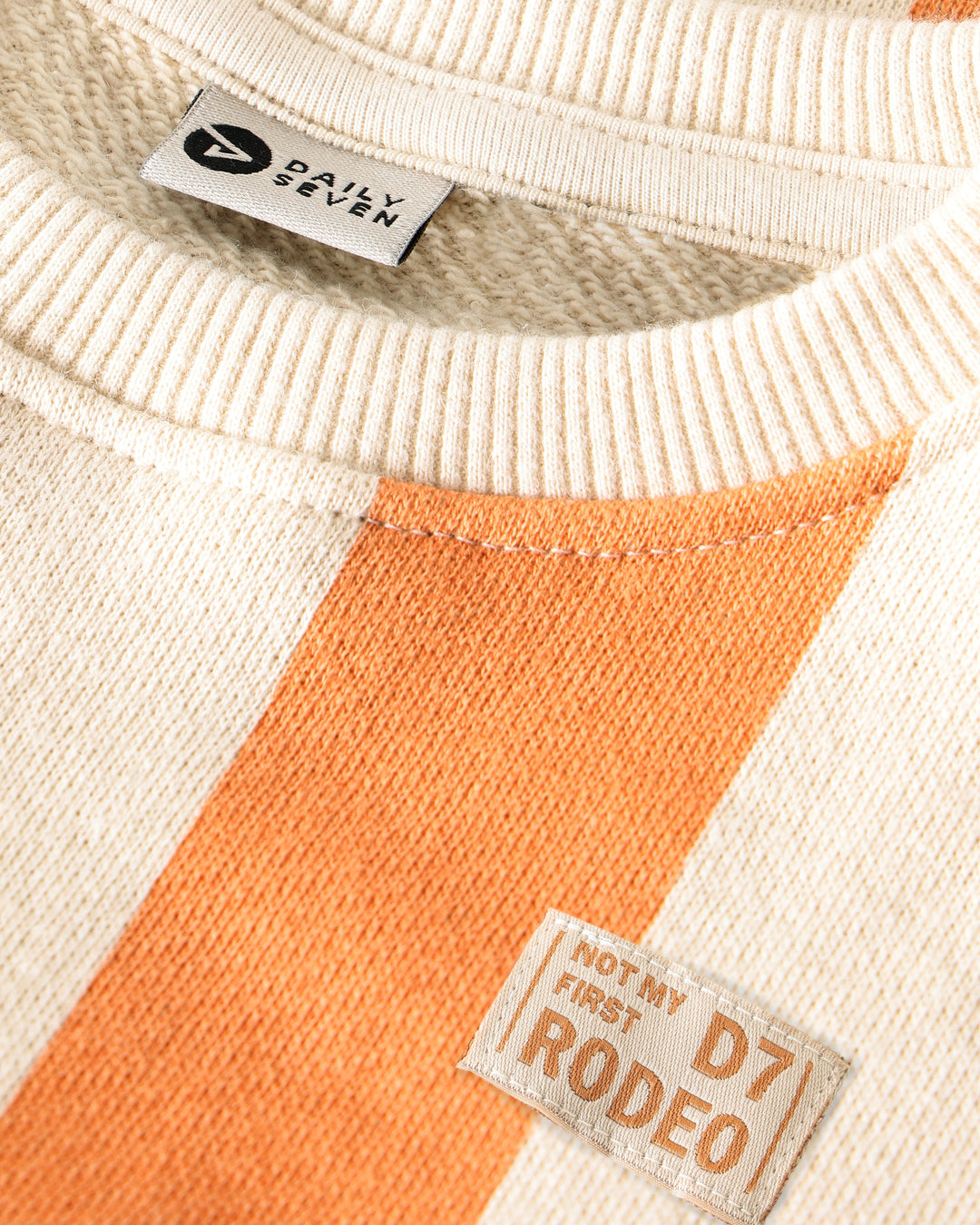 Daily 7 - T-shirt streep oranje