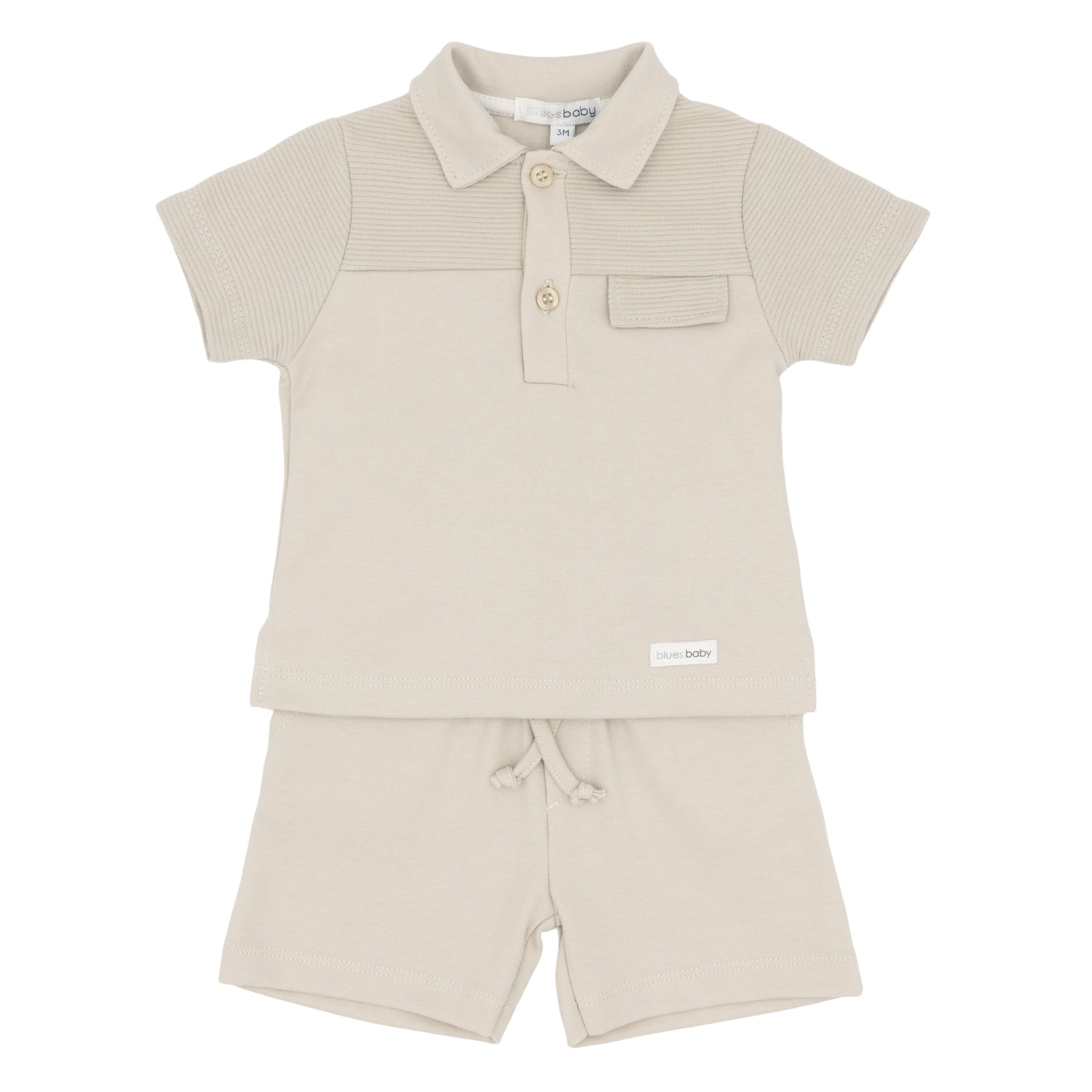 BluesBaby - Set polo beige short