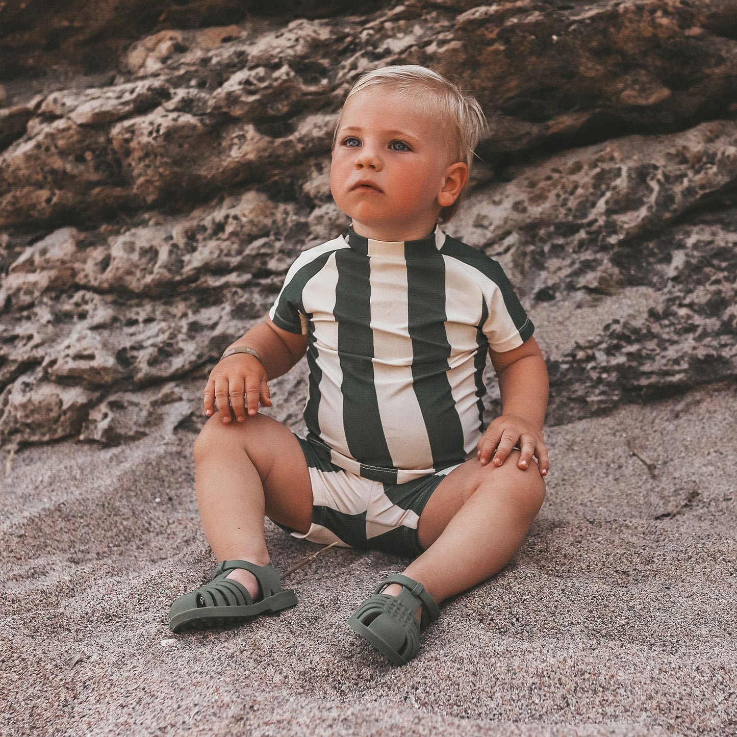 Salted Stories - Wide stripe swimtee