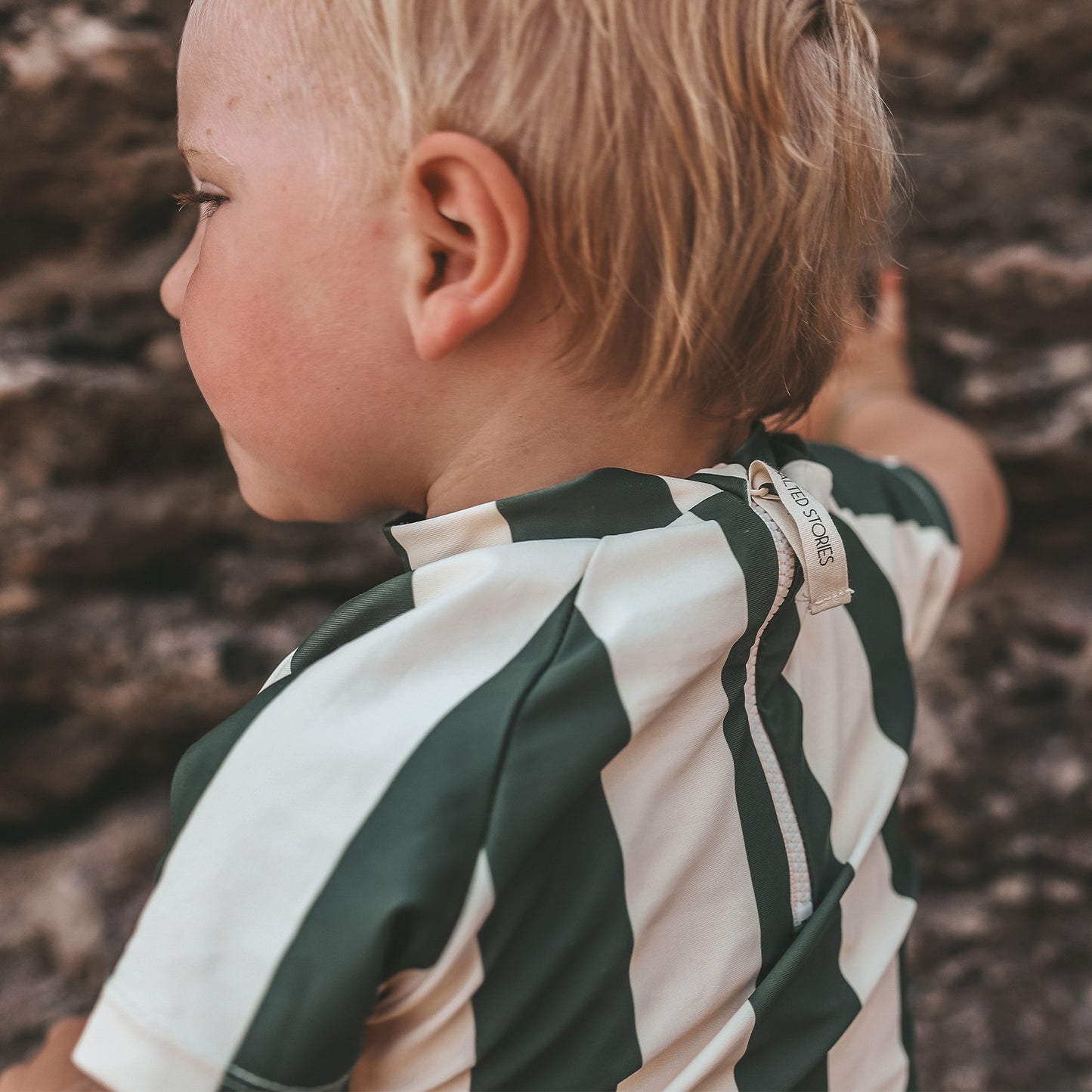 Salted Stories - Wide stripe swimtee