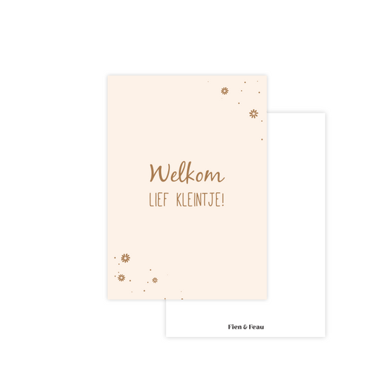 Fien & Feau - Welkom lief kleintje kaart