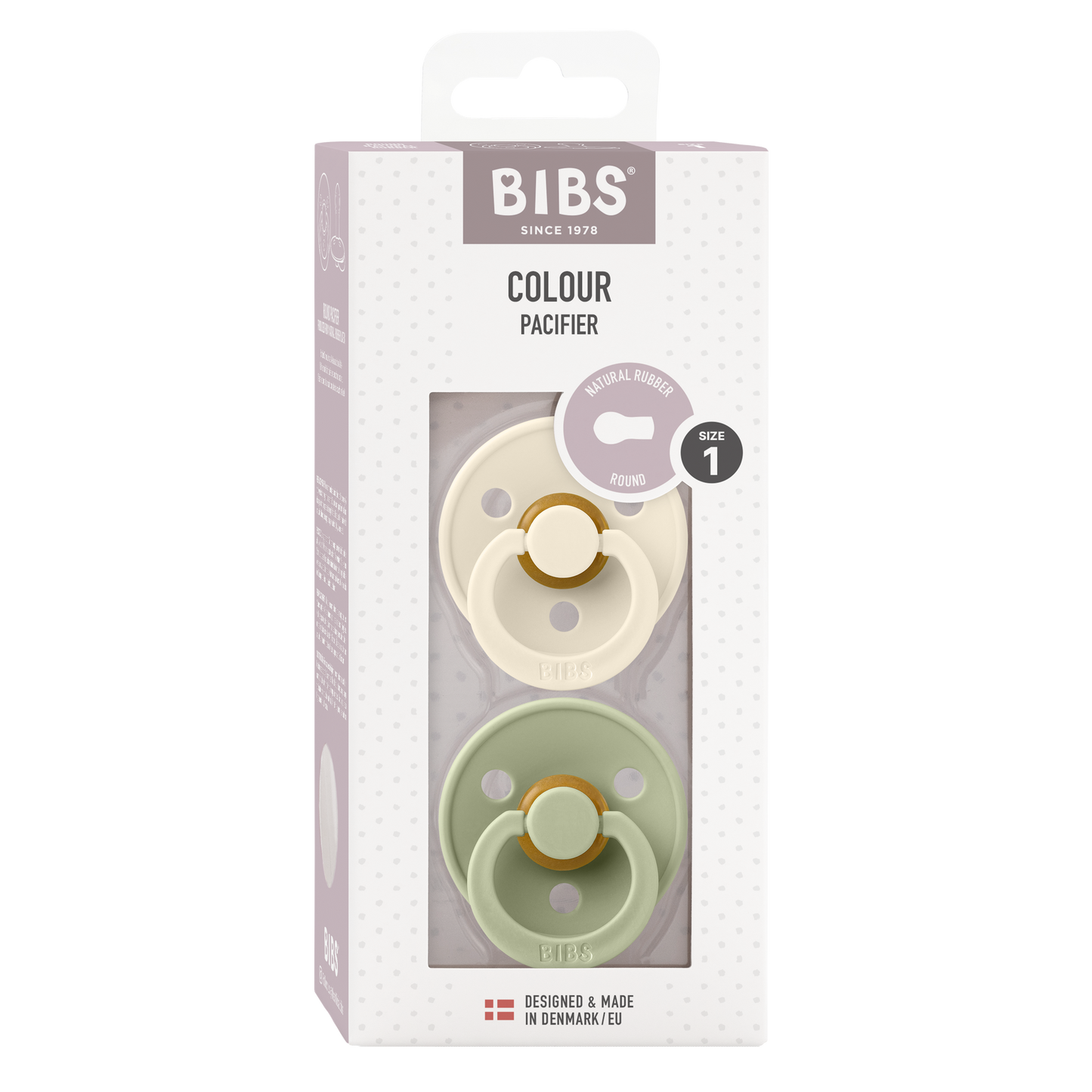 BIBS - 2-pack round Ivory/Sage - 1