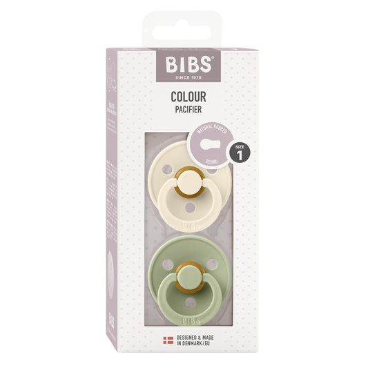 BIBS - 2-pack round Ivory/Sage - 1
