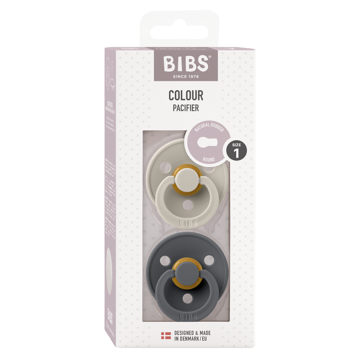 BIBS - 2-pack round Sand/Iron - 1