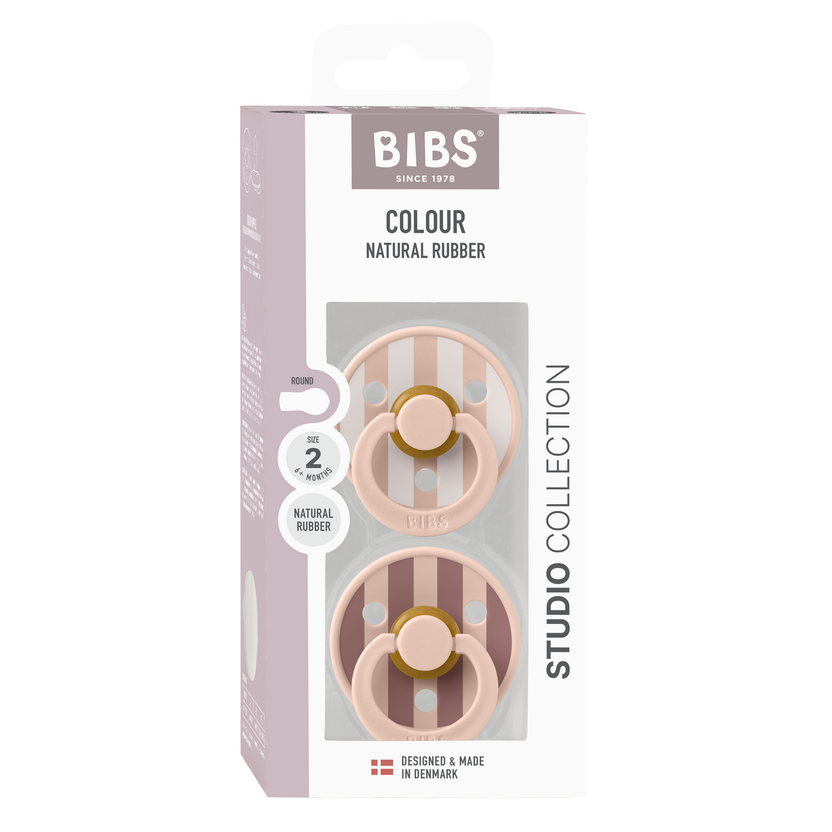 BIBS - 2-pack round Block blush - 2
