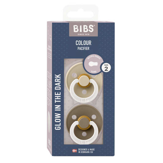 BIBS - 2-pack glow in the dark Vanilla/Dark oat - 2