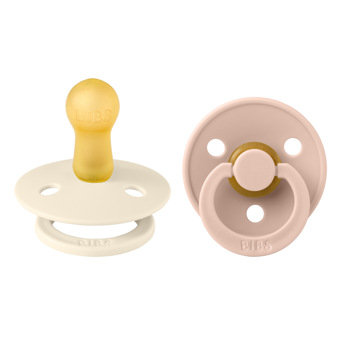BIBS - 2-pack round Ivory/Blush - 2