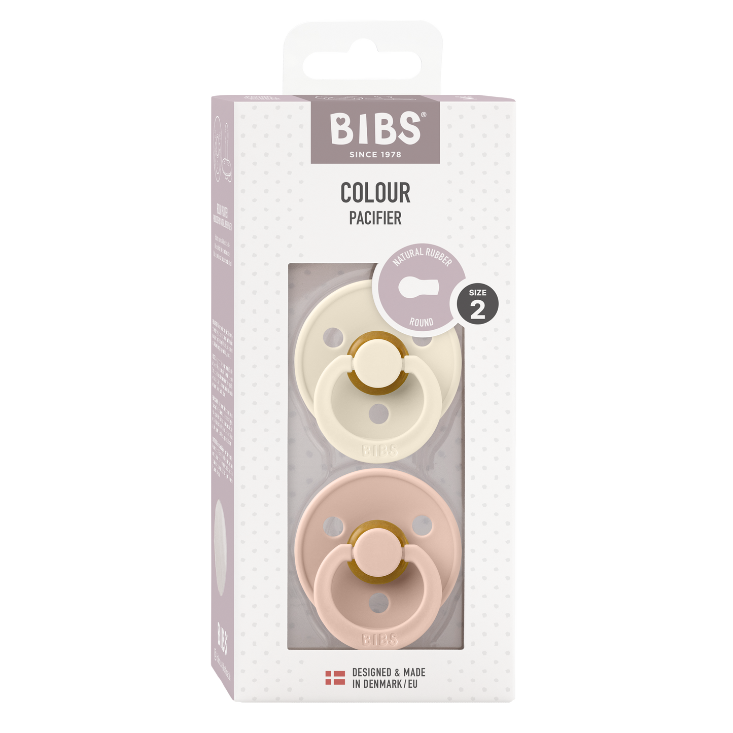 BIBS - 2-pack round Ivory/Blush - 2