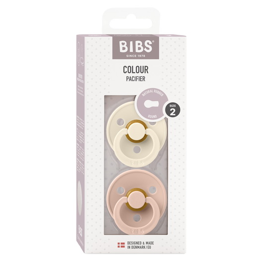 BIBS - 2-pack round Ivory/Blush - 2