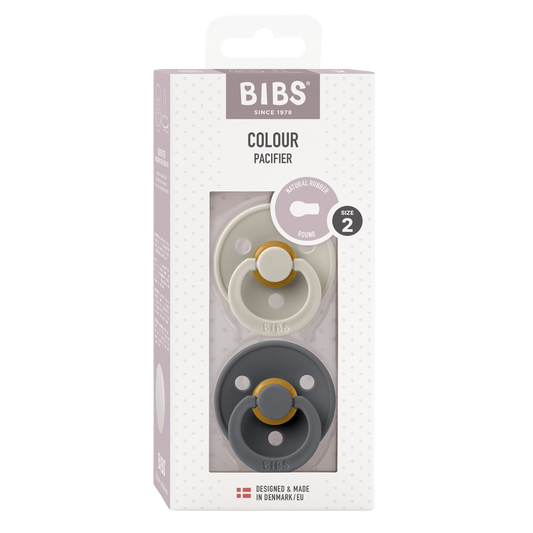 BIBS - 2-pack round Sand/Iron - 2
