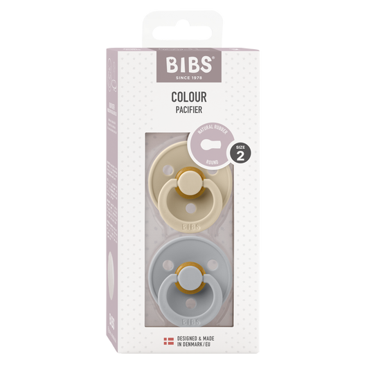BIBS - 2-pack round Vanilla/Cloud - 2