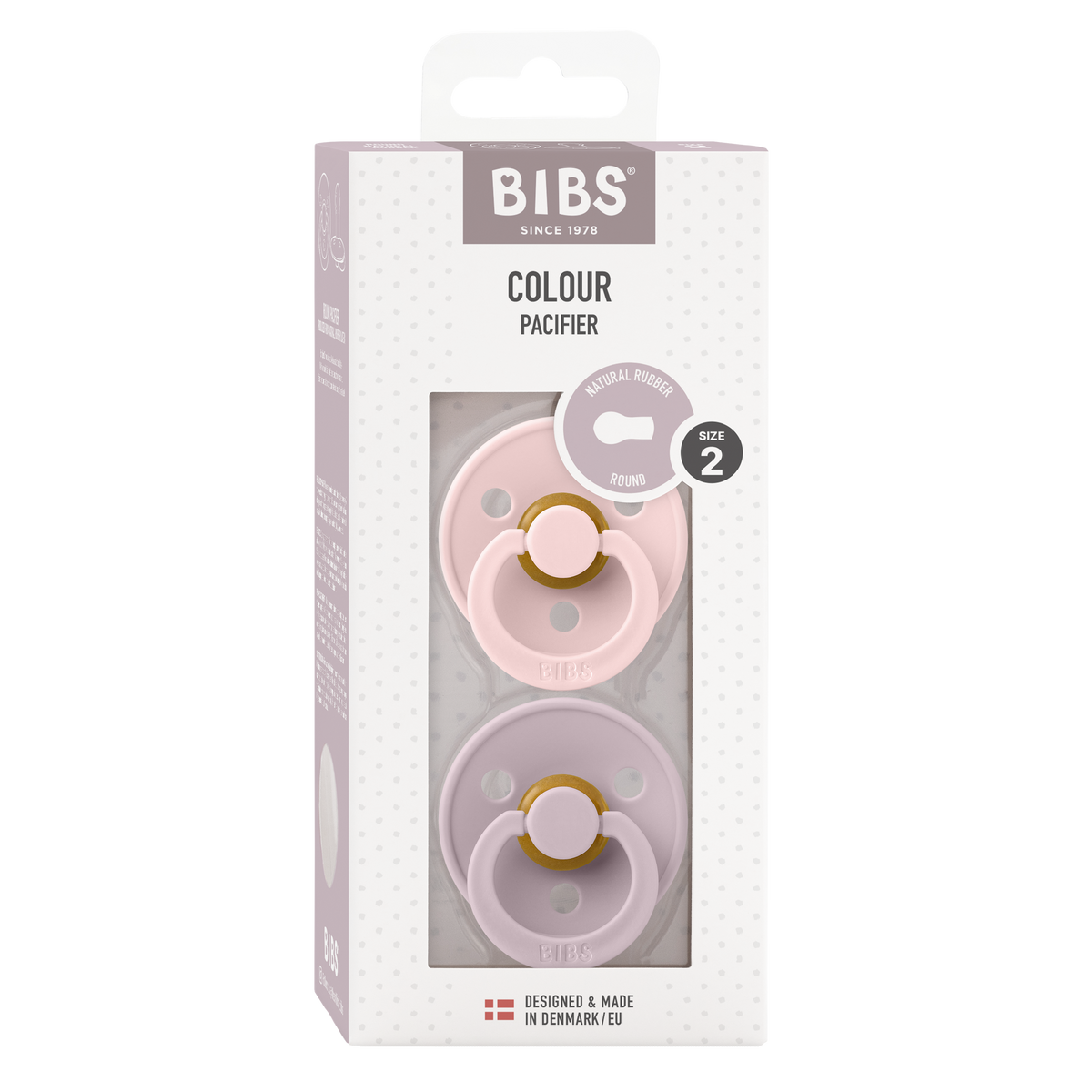 BIBS - 2-pack round Blossom/Dusky Lilac - 2