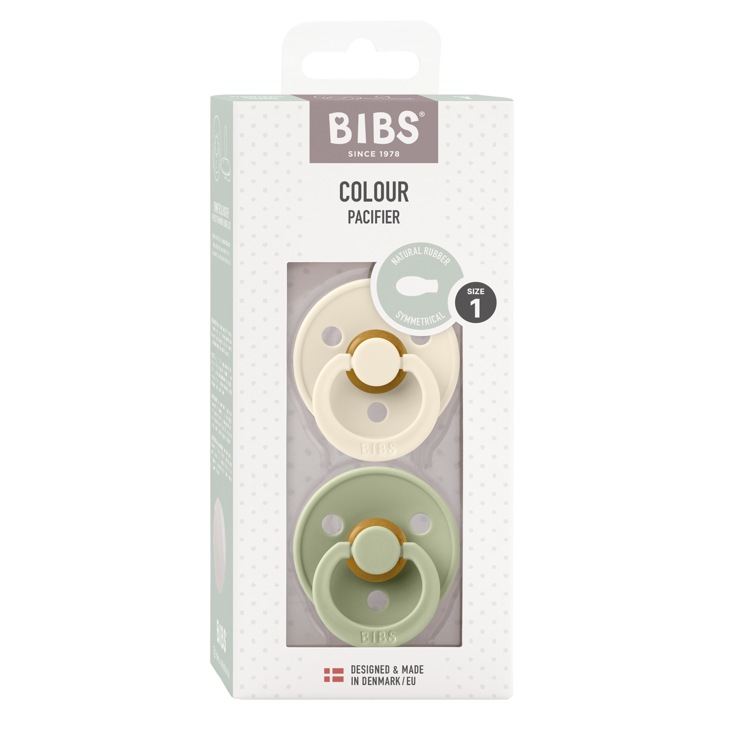 BIBS - 2-pack symmetr Ivory/Sage - 1