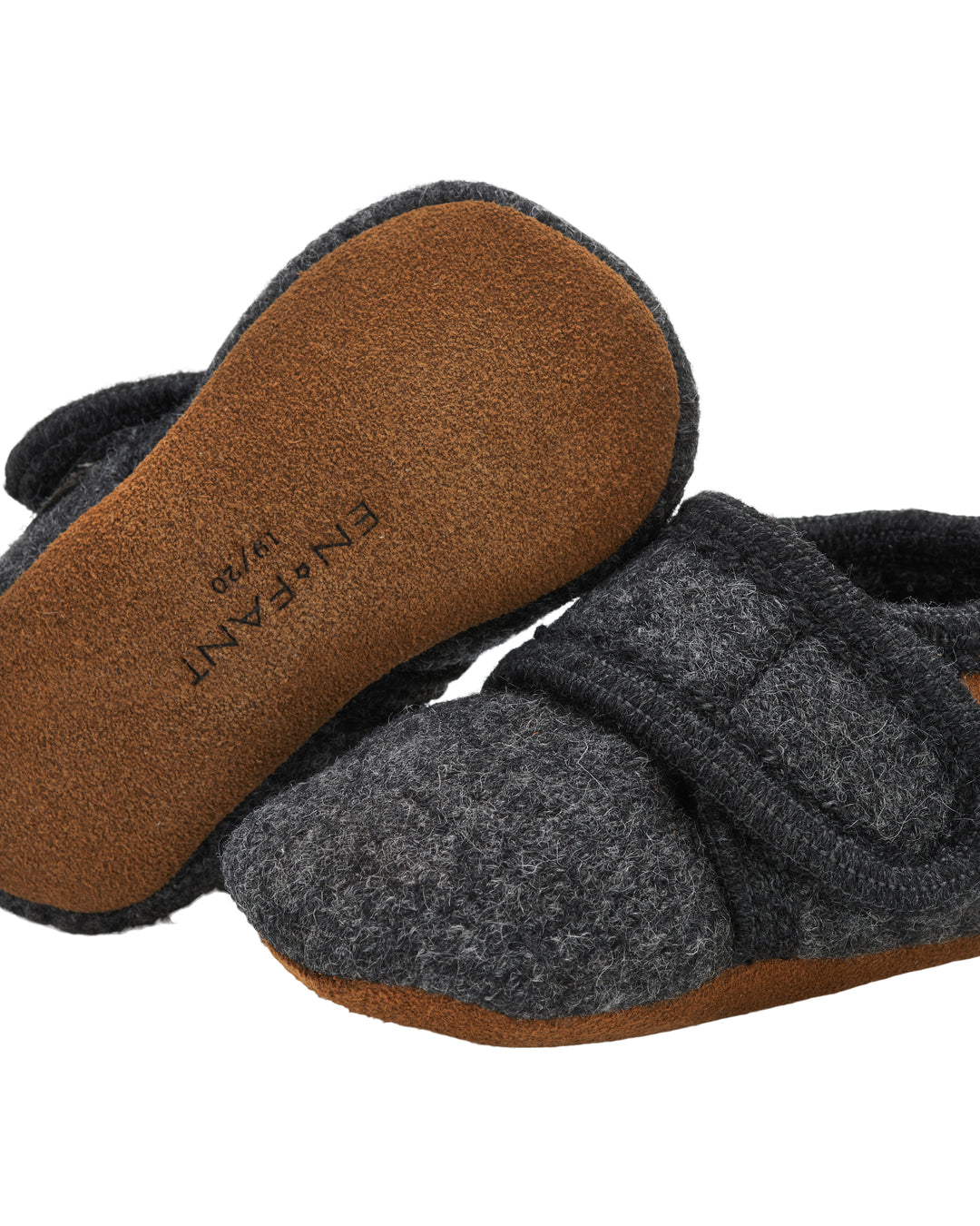 En Fant - Wool slofjes dark grey 1223