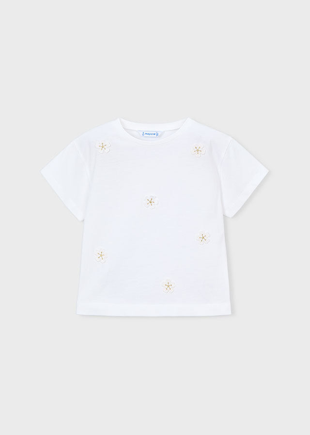 Mayoral - T-shirt met madeliefjes