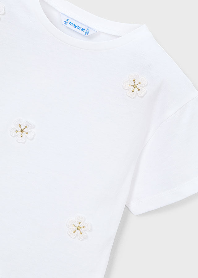 Mayoral - T-shirt met madeliefjes