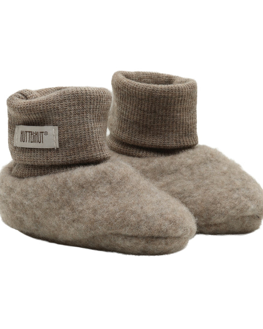 Huttelihut - Footies wool fleece beige