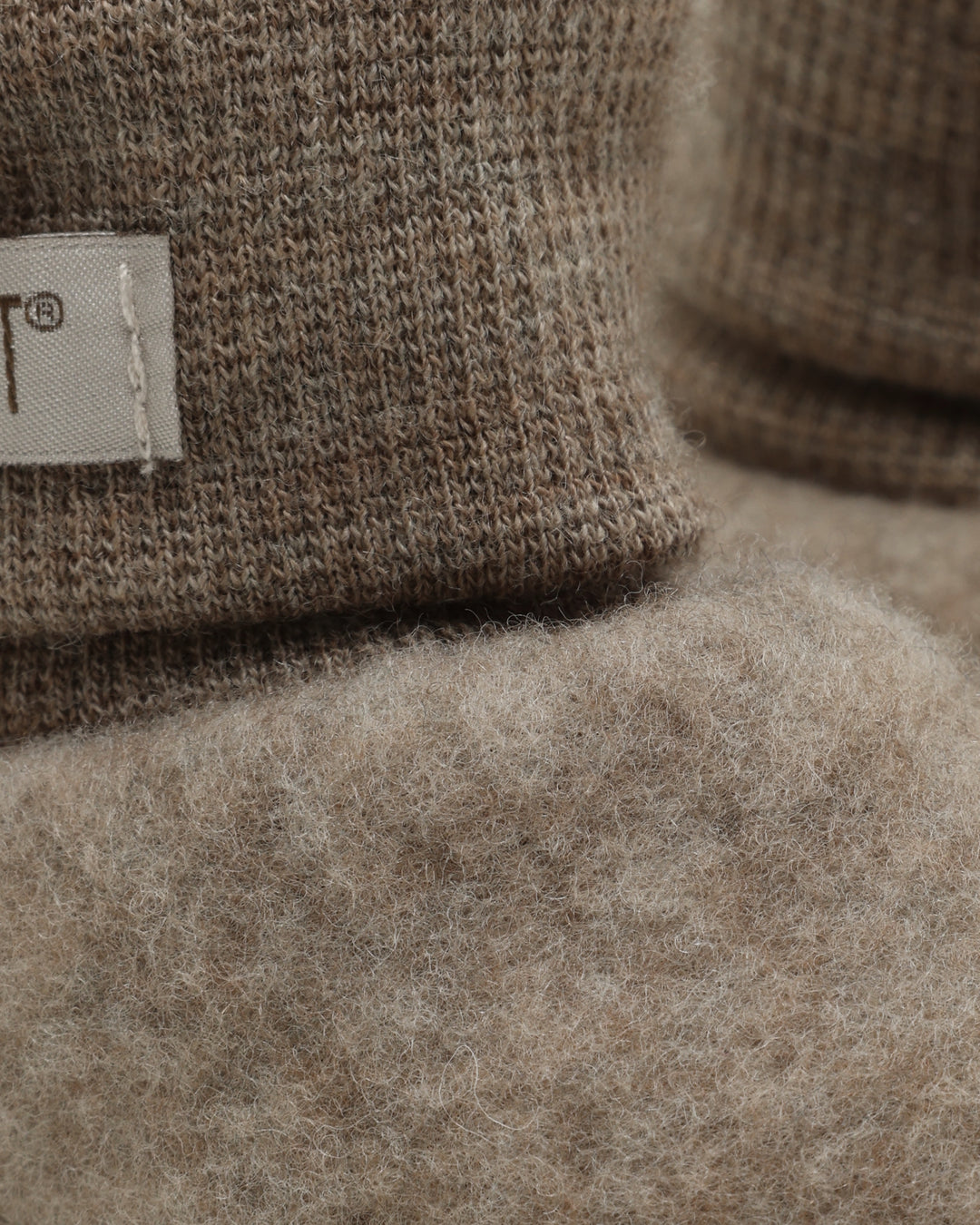 Huttelihut - Footies wool fleece beige