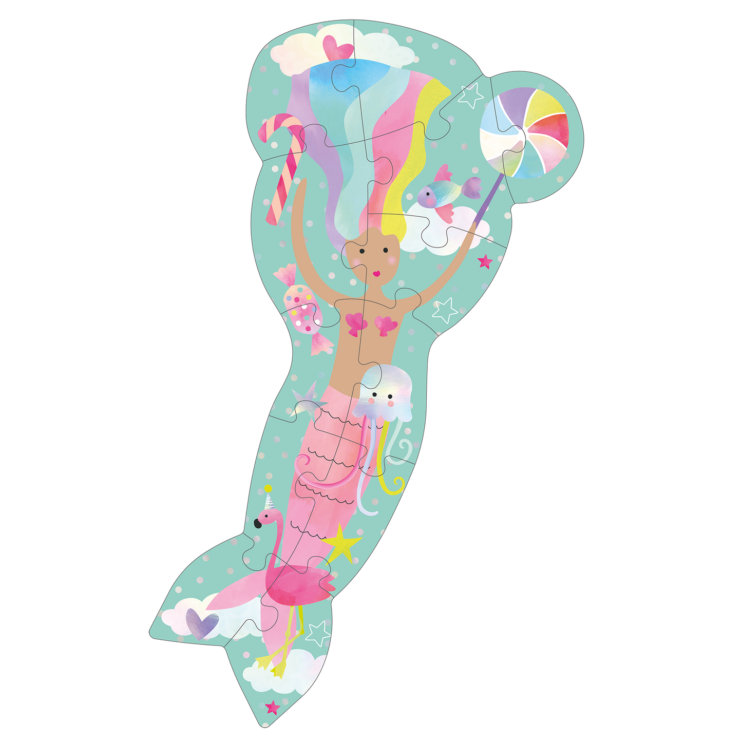Floss & Rock - 12 Piece Shaped Jigsaw in Shaped Box - Fantasy
