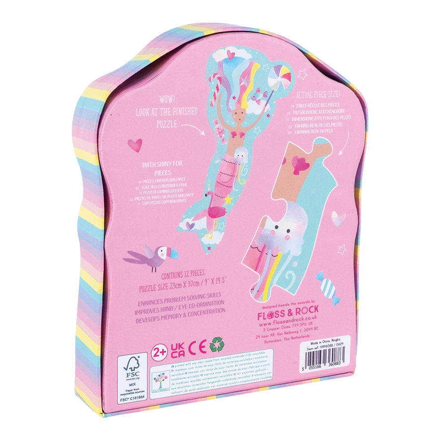 Floss & Rock - 12 Piece Shaped Jigsaw in Shaped Box - Fantasy