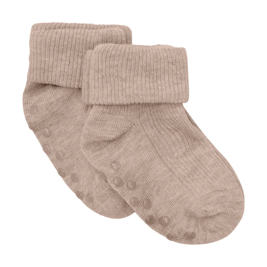 Minymo - Sokken met antislip beige