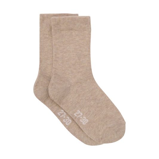 Minymo - Enkel sokken beige