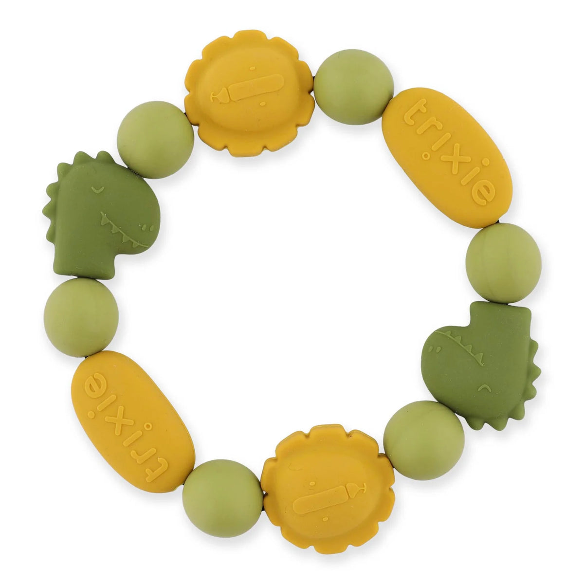 Trixie - Siliconen bijtring armband - Mr. Dino & Mr. Lion