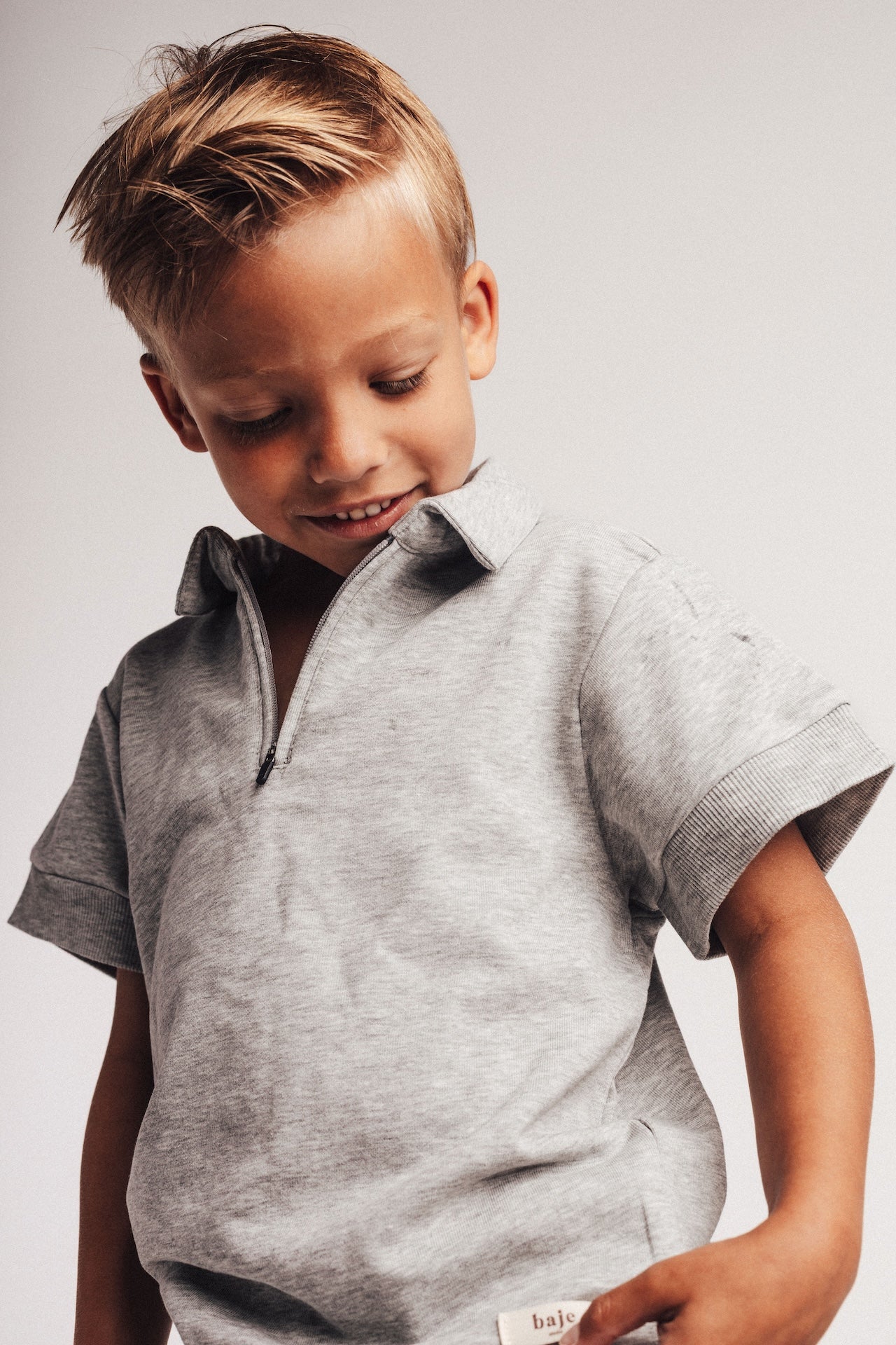 Baje Studio - Teba polo grey melange