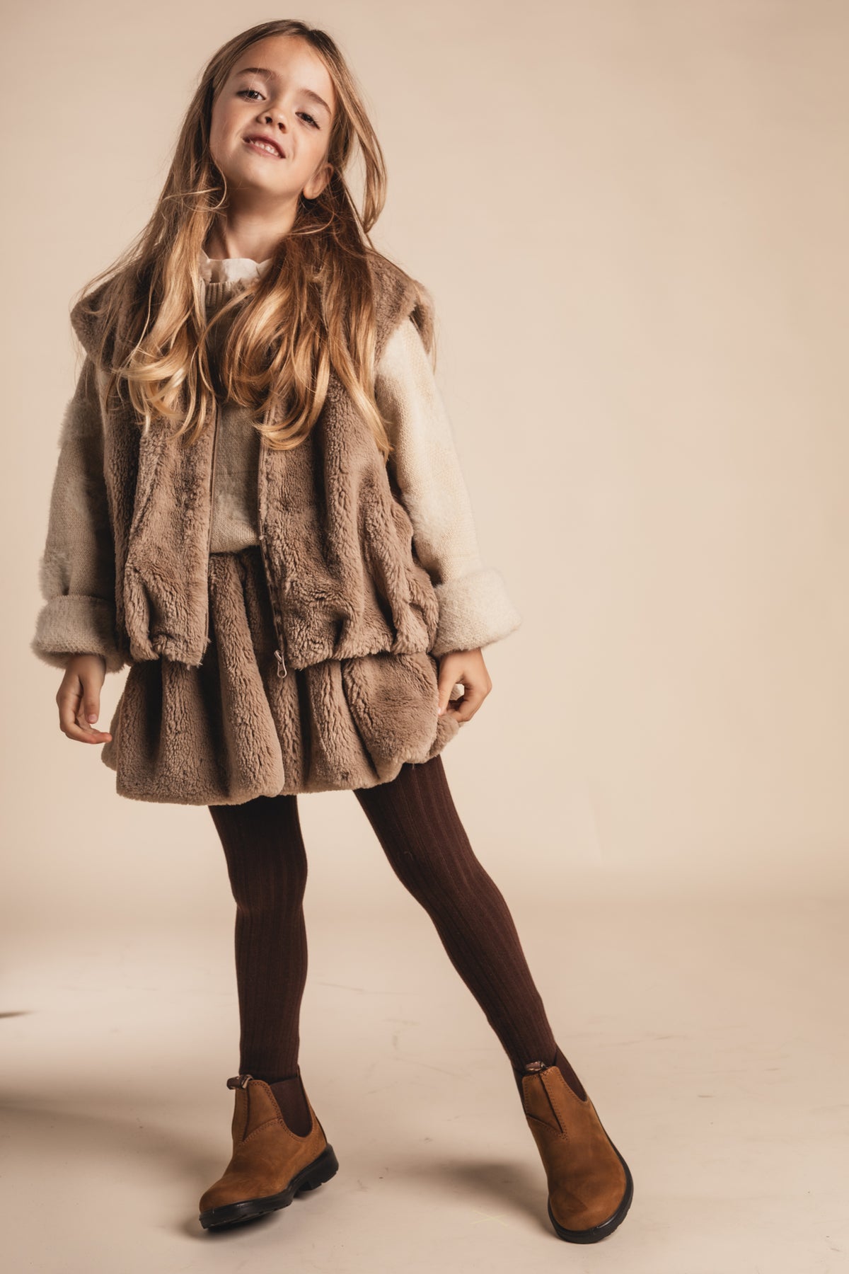 Baje Studio -  Cez beige skirt