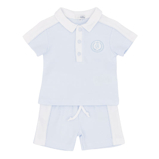 BluesBaby - Set polo blue short