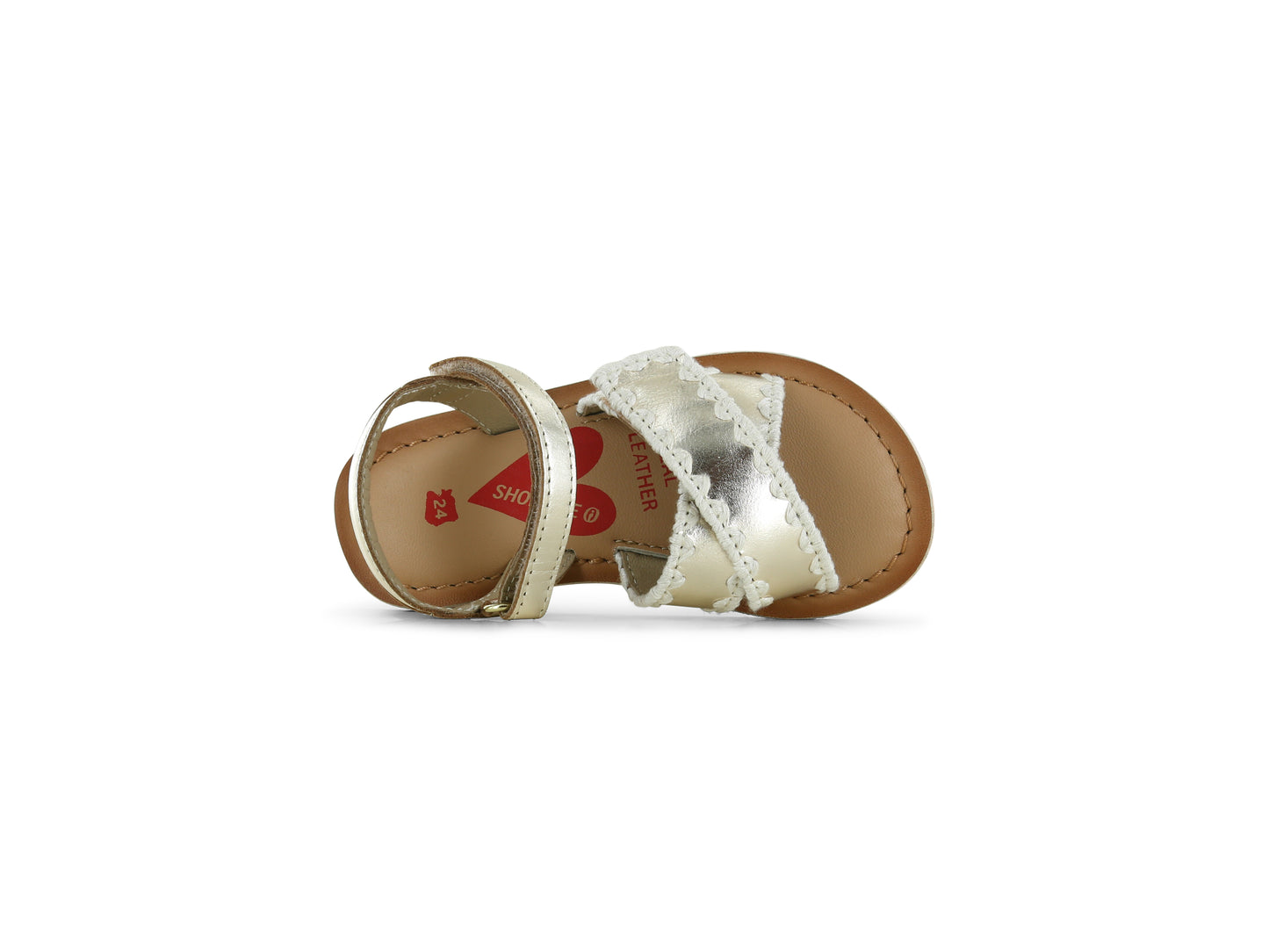 Shoesme - Sandalen goud met wit