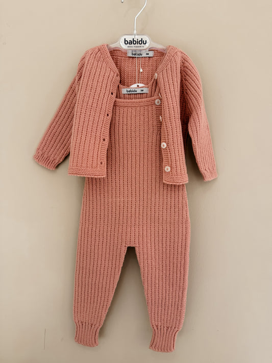 Babidu - Knitwear tuinbroek + vest