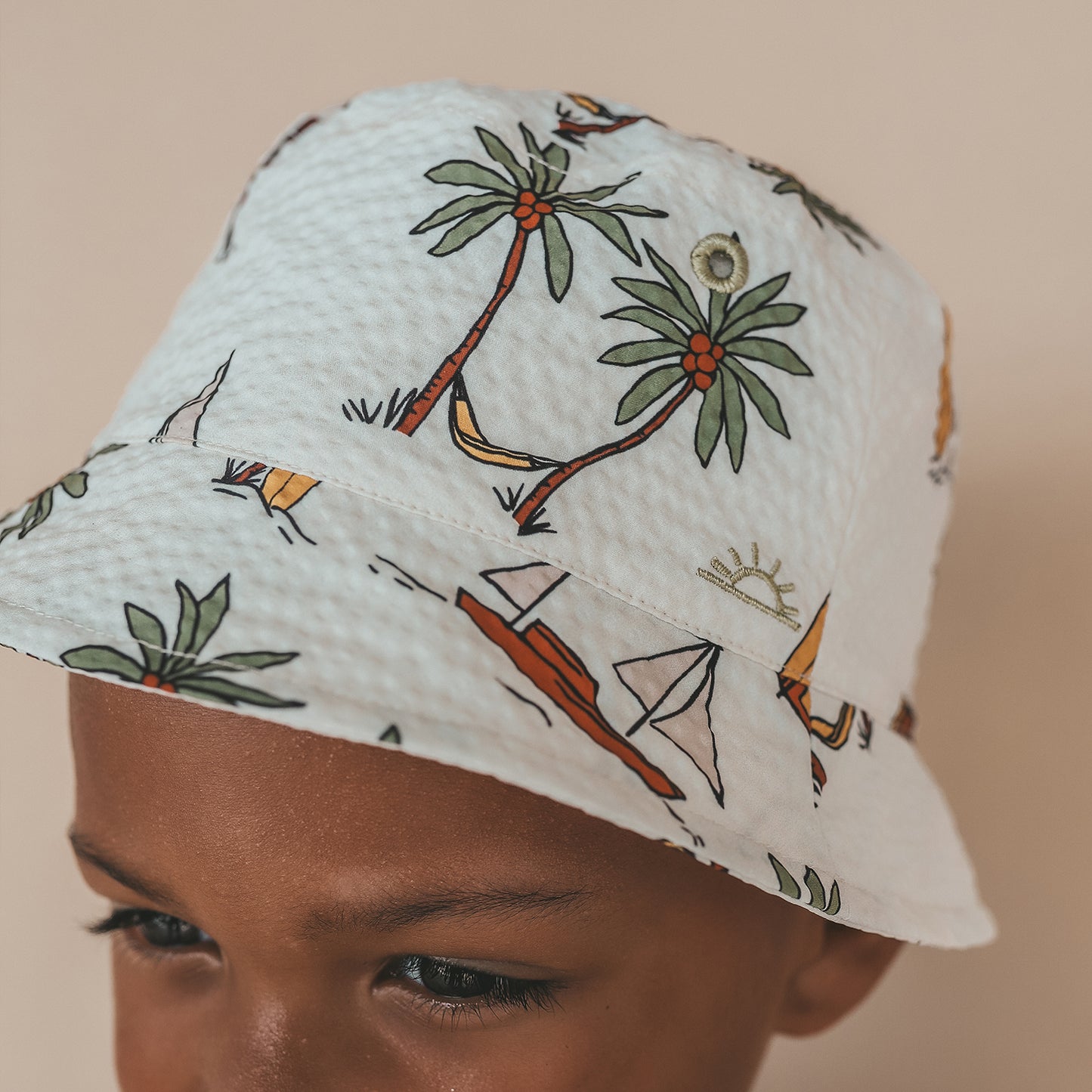 Salted Stories - Sailing seersucker hat