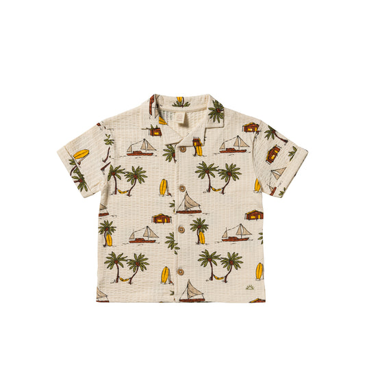 Salted Stories - Sailing seersucker shirt