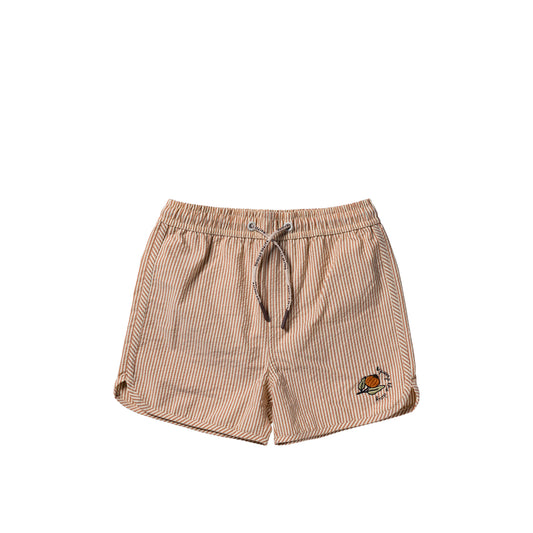 Salted Stories - Seersucker brown swimshort