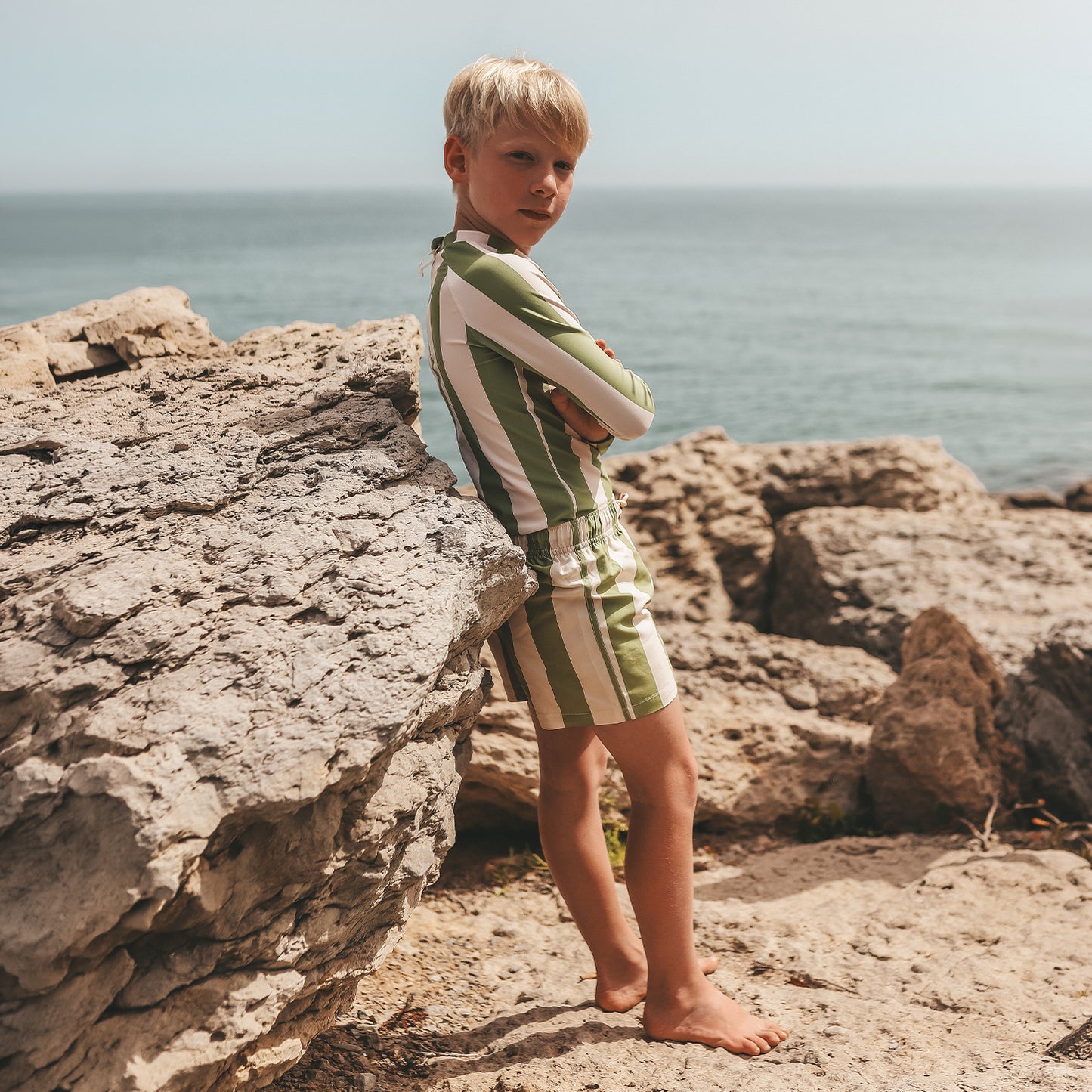 Salted Stories - Wide strip swimshort