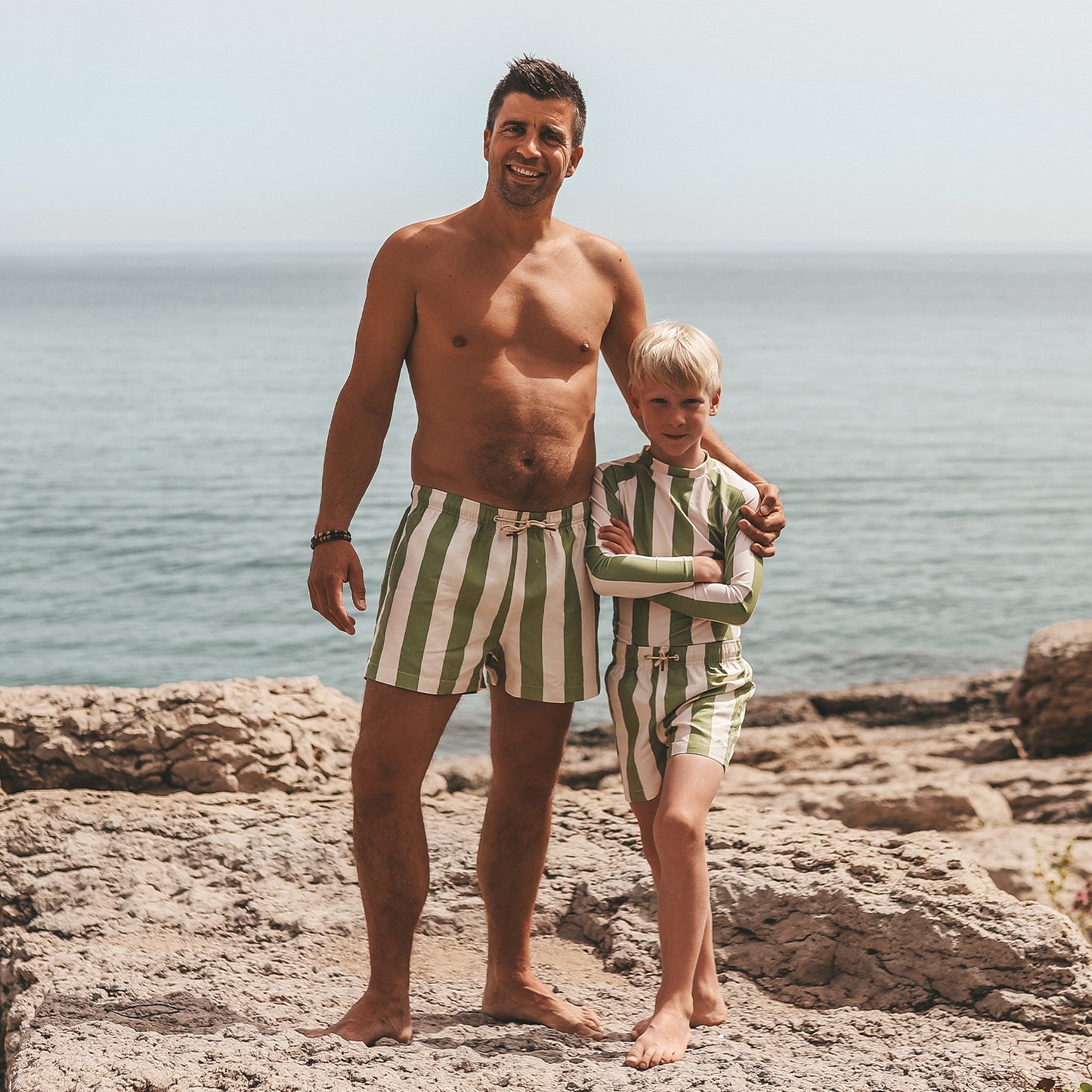 Salted Stories - Wide stripe swim short men