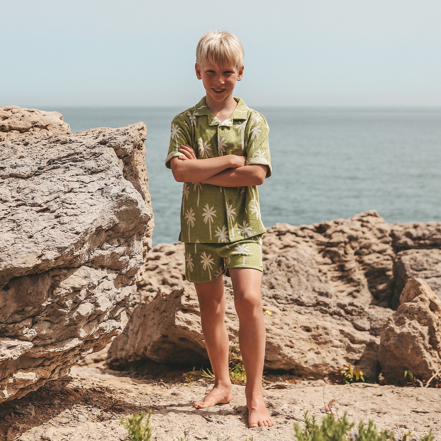 Salted Stories - Beach palms loose shirt