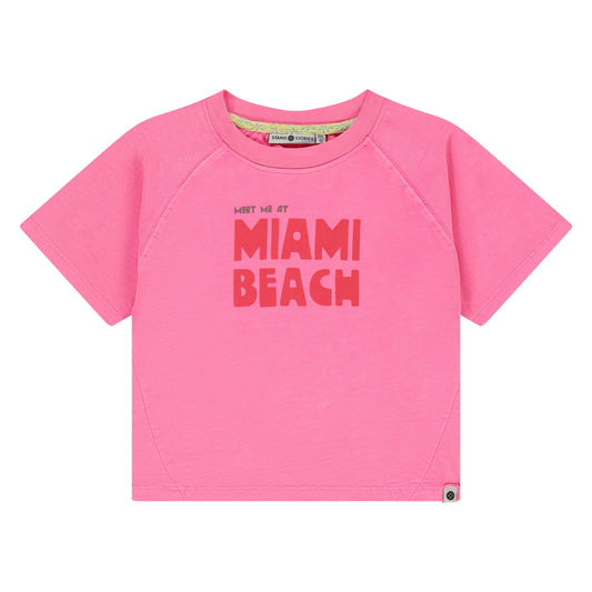 Stains & Stories - T-shirt neon pink