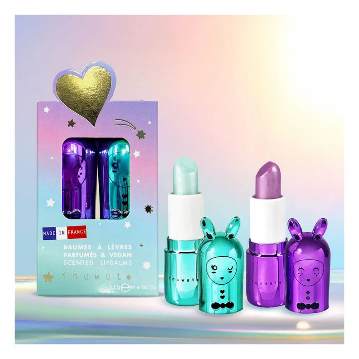 Inuwet - Duo Noel Rainbow Lipbalms Cupcake + Cassis