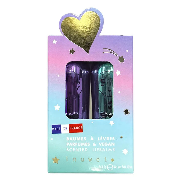 Inuwet - Duo Noel Rainbow Lipbalms Cupcake + Cassis
